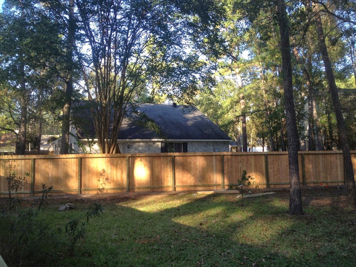 Completed fence installation